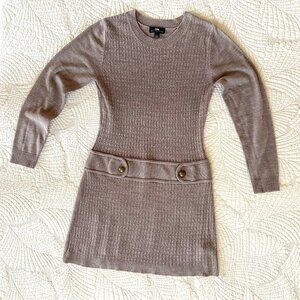 Retro Tan Scooter Mod Sweater Dress Size L